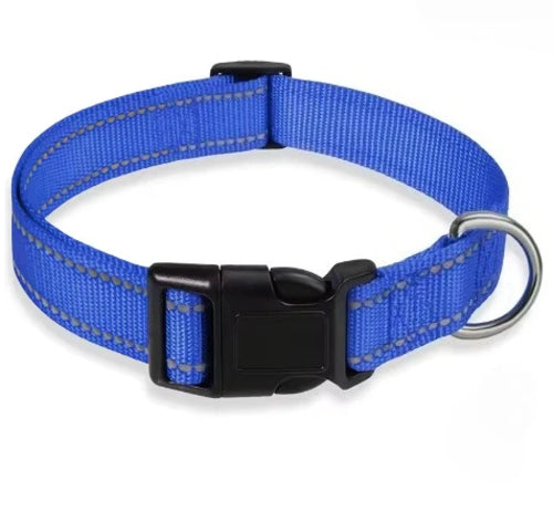 Reflective Dog Collar Strap with Adjustable Safety Nylon Pet Collar