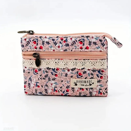 Fashion Fresh Floral Coin Bag Multifunctional Cards Holder Prints