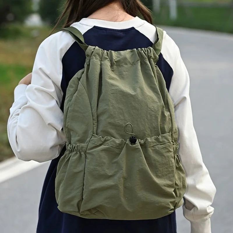 Lightweight Waterproof Drawstring Backpack — Large Capacity Gym & School Bag