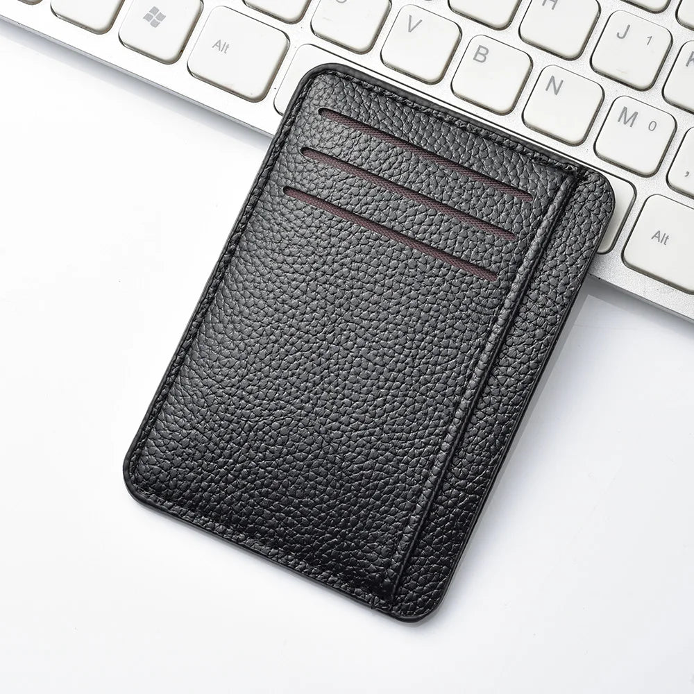 1Pc New Ultra-thin Soft Wallet PU Leather Mini Credit Card Wallet