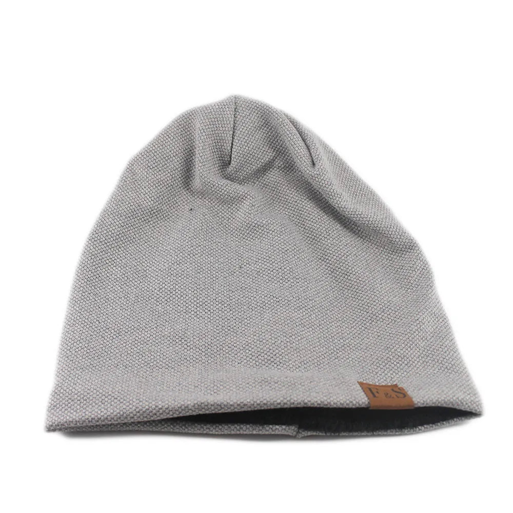 Fashion Bonnet Hat For Men And Women Autumn Knitted Solid Color