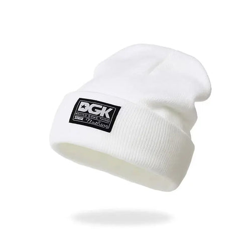 Knitted hat trendy letter pullover cap for men and women, outdoor warm