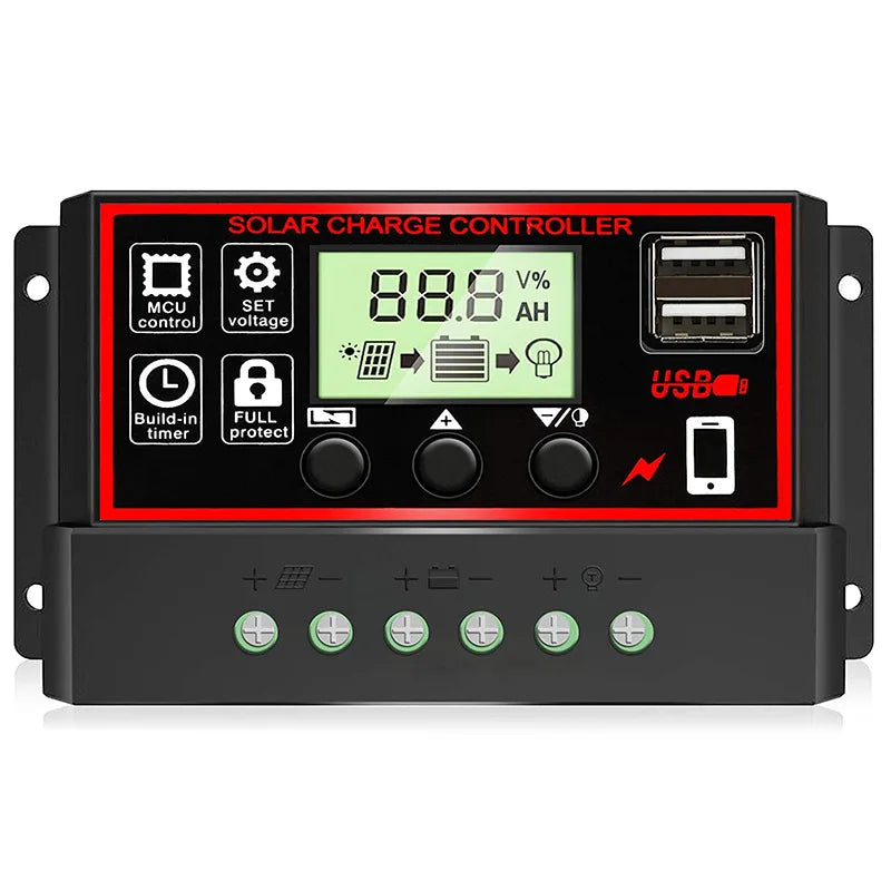 PWM Controller Regolatore solar 12V/24V 30A 20A 10A regolatore solare