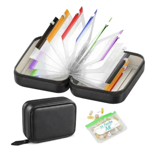 7/14Pouch Weekly Pill Organizer Color Coded Pill Pouch Waterproof
