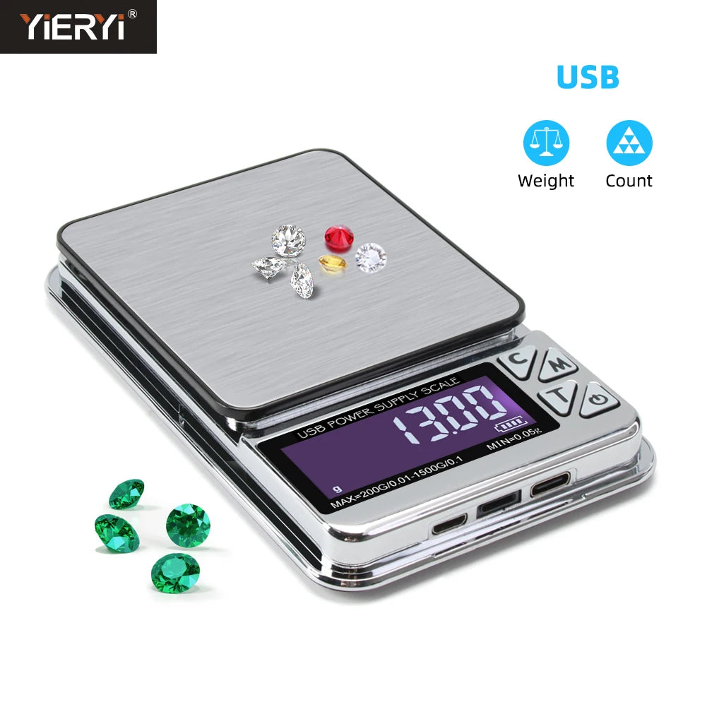 Digital Jewelry Scale High Precision 200g/1000gx0.01g Accuracy Smart